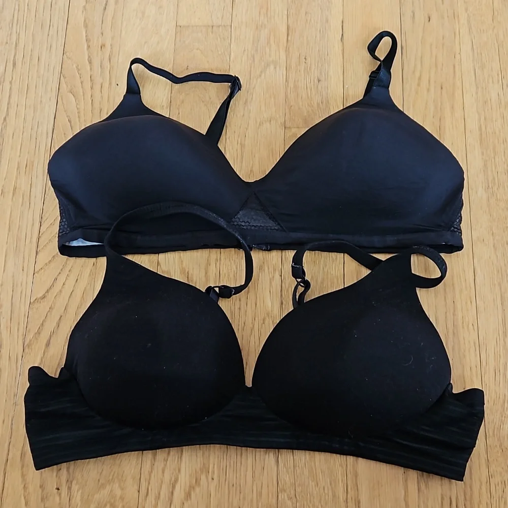 Jockey and Hanes wire free bras L